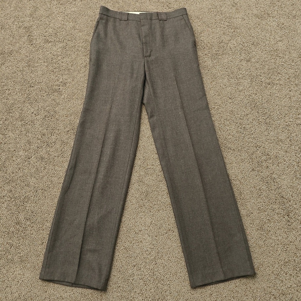 Vintage‎ Angels Flight Tobias Kotzin Mens 32L Brown Dress Slacks Flat Front USA